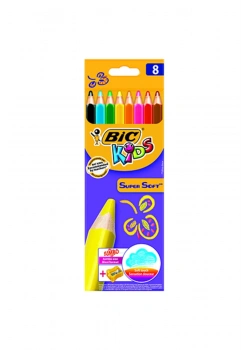 Bic Kids Süper Soft Boya Kalemi 8 Li 9E+06