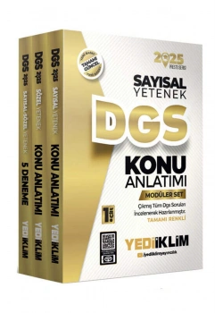 2025 Dgs Sayısal Sözel Yetenek Konu Anlatım 3 Lü Modüler Set  Yediiklim
