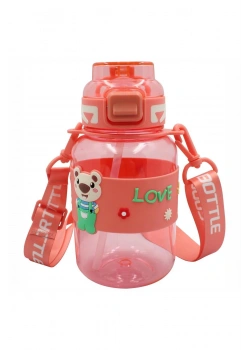 Noki Kids Su Matarasi Petg Pipetli Kapak Silikon Kemerli Askılı 800 Ml T-0118-040