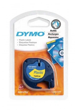 Dymo Letratag Plastik Şerit ( 12 Mm X 4 Mt ) , Sarı (59423) S0721620