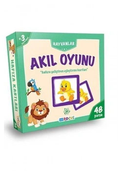 Akıl Oyunu-Hayvanlar-48 Parça Kutulu   Blue Focus