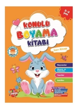 Konulu Boyama Kitabı Sarı 2-3 Yaş  Hayvan  Meyve  Sebze Taşıt Şekiller Koloni