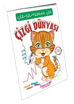 Çiz Sil Tekrar Çiz  Çizgi Dünyası   Kalem Hediyeli    Yumurcak
