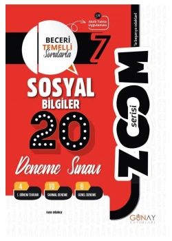 Günay 7.Sınıf Sosyal Bilgiler 20 Deneme Zoom Serisi