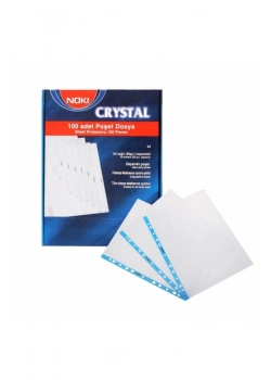 Noki Poşet Dosya Kristal Mavi Şeritli Kod:4830Cr