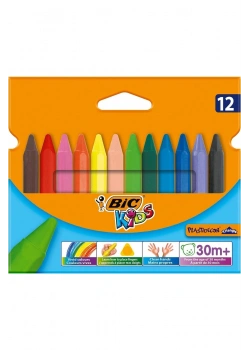 Bic Kids Elleri Kirletmeyen Üçgen 12 Li Pastel Boya