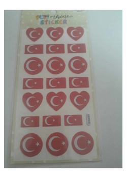 Viva Puti Shıne Sticker Türk Bayrağı 09995