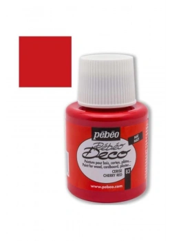 Pebeo 205- 83 110Ml Deco Mat Ahşap Boyası Kiraz Kırmızı