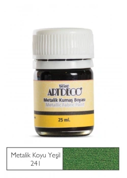 Lisans Artdeco Metalik Kumaş Boyası 25Ml. Deep Green Koyu Yeşil Lv-Y-011A-241