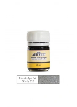 Lisans Artdeco Metalik Kumaş Boyası 25Ml. Extra Sılver Gümüş  Lv-Y-011A-222A