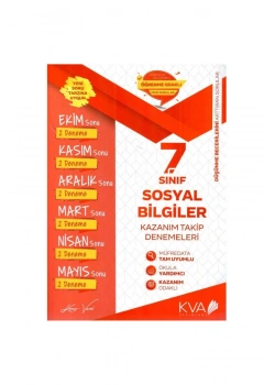 7.Sınıf Sosyal Bilgiler Kazanım Takip Denemeleri Kva