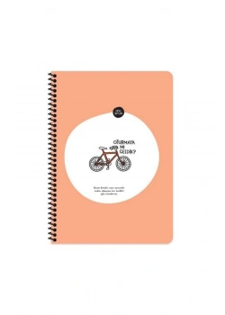 Keskin Color Hisli Şeyler A4 80Yp.Çizgili Spiralli Stickerli Defter - Oturmaya Mı Geldik?