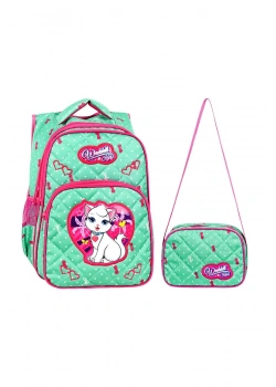 Yarasa Sırt İlkokul Çantası Mint Benekli Kedi Özkara Çanta