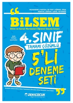 4.Sınıf Bilsem Çözüölü 5 Deneme  Zeki Çocuk