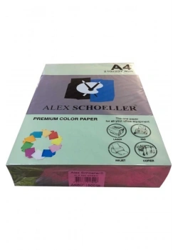 Alex Schoeller Renkli̇ Fotokopi̇ Kağidi 500 Lü A4 Yeşi̇L Alx-590