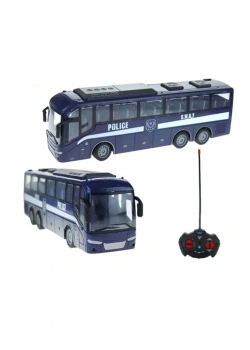 Uzaktan Kumandalı Pilli Işıklı 1:30 Full Fonksiyonlu Polis Otobüsü 348