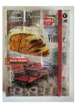 Liz Defter 10X14 Ofset Kpk 96Yp 70Gr Ivory Lastikli Çizgili  Ofs123L
