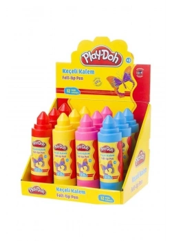 Play-Doh Keçeli Kalem Plastik Tüp 5 Mm 12 Renk  Ke012