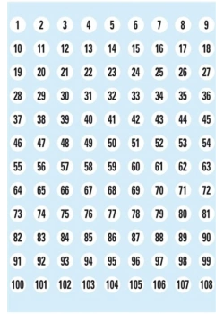 Herma Varıo Etiket Rakam 1-540 8 Mm Siyah Beyaz 4128