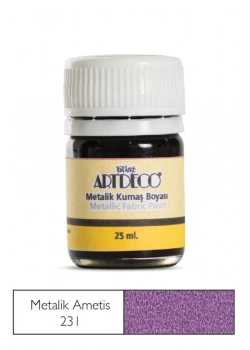 Lisans Artdeco Metalik Kumaş Boyası 25Ml. Amethiys Mor Lv-Y-011A-231