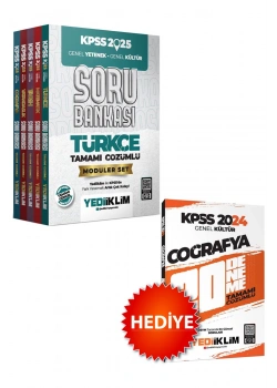 2025 Kpss Gy Gk Modüler Çözümlü Soru Bankası Seti 5 Li  Yediiklim