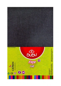 Bu-Bu 20X30 Keçe Siyah 2 Mm Kod:Bubu-Ke0014