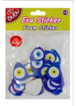 Bu-Bu Eva Stıcker Nazar Boncuğu Küçük 12Li Pvc Kod:Bubu-Sts031