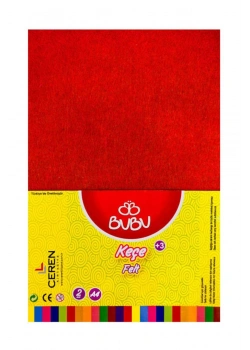 Bu-Bu 20X30 Keçe Kırmızı 2 Mm Kod:Bubu-Ke0010