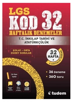 Tudem Lgs Kod 32 İnkilap Tarihi 32 Haftalık Denemeler
