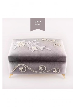 Hayrat 571 Çeyizlik Pleksili Orta Boy Kuranı Kerim Ayaklı Gri Renk