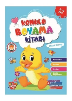 Konulu Boyama Kitabı Mavi 3-4  Yaş   Mevsim Giysi Eşya Çiftlik Hayvanları  Koloni