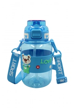 Noki Kids Su Matarasi Petg Pipetli Kapak Silikon Kemerli Askılı 800 Ml T-0118-130