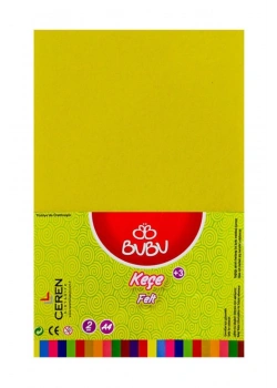 Bu-Bu 20X30 Keçe Sarı 2 Mm Kod:Bubu-Ke0016