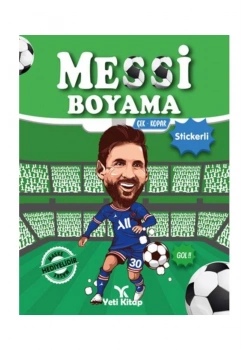 Messi  Stickerli  Maskeli   Boyama  Kitabı  Yeti Kitap