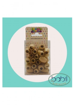 Odak Tahta Oval Naturel Boncuk 15 Mm