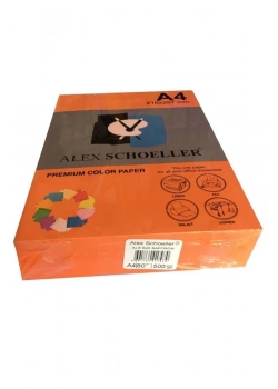 Alex Schoeller Renkli̇ Fotokopi̇ Kağidi 500 Lü A4 Turuncu Alx-640