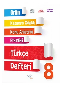 Orjin 8.Sınıf Türkçe Defteri Konu Anlatımlı