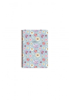Keskin Color 16,5*22,5 80 Yp.Çizgili Karton Kp.Spr.Çiçek Defter 385341-99