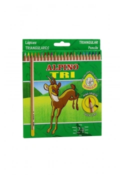Alpino Tri Üçgen Kuru Boya 24  Renk  Tam Boy   Al 129