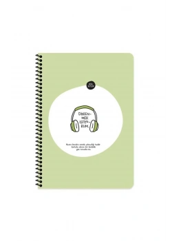 Keskin Color Hisli Şeyler A4 80Yp.Kareli Spiralli Stickerli Defter - Dinlenmek İstiyorum