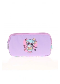 KAUKKO KIDS&LOVE 3 BÖLMELİ KALEM ÇANTASI (PULLU RUGAN OWL) L8101 KARINCA ÇANTA