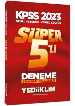 Kpss 2023 Gy Gk Süper 5 Li Çözümlü Deneme  Yediiklim