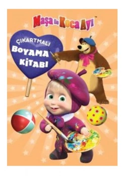 Maşa İle Koca Ayı Çıkartmalı Boyama