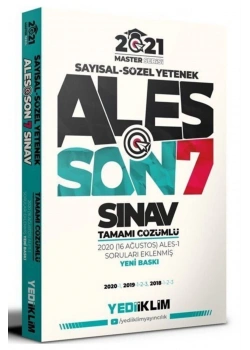 2021  Master Serisi Ales  Sayısal Sözel Son 7 Sınav Çıkmış Sorular Çözümlü Yediiklim