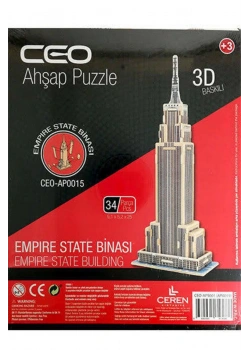 Ceo 3D Ahşap Puzzle Empıre State Binası  Ap0015