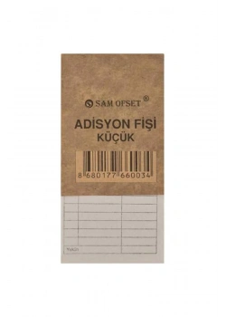 Ulaş Adisyon Fişi Küçük U13-002