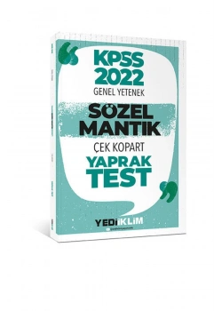 Kpss 2022 Gy Sözel Mantık Yaprak Test  Yediiklim
