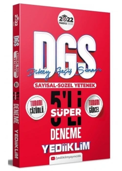 2022 Dgs Sayısal Sözel Süper 5 Çözümlü Deneme  Yediiklim