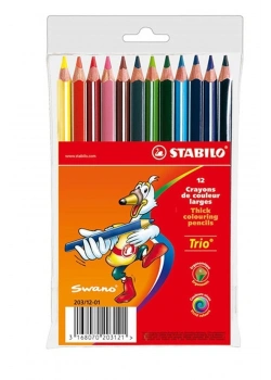 Stabılo Trio Kalın Kuru Boya 12Li Askılı Paket