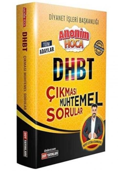 Dhbt Tüm Adaylar Çıkması Muhtemel Sorular Anonim Hoca  Ddy Yayın